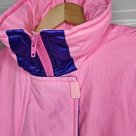 VTG 80s Obermeyer "Dionne" Barbie Pink Snowsuit - Picture 5 of 9